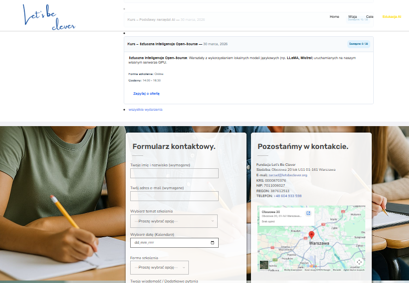 Let's Be Clever – Platforma e-learningowa AI